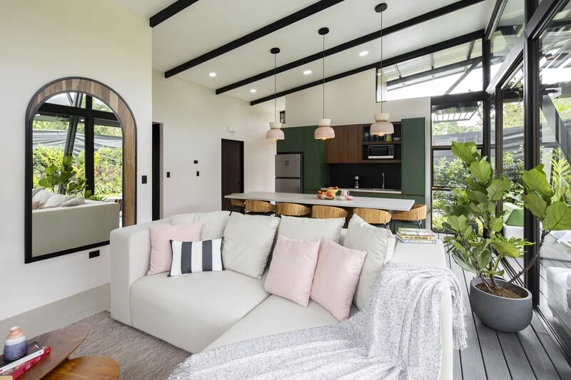 Modern rooms and greenery at BAUMA hotel in La Fortuna, a highly rated base for visiting Rio Celeste